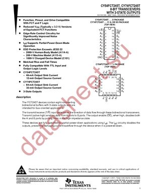 CY74FCT245ATQCTG4 datasheet  